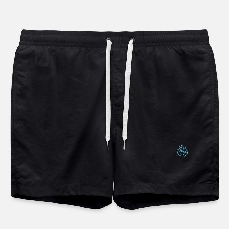 Flame Blue - Swim Trunks - black