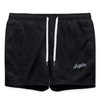 Inspirer brodé - Short de bain - noir - Devant - AI Model Male 185 light (185cm)
