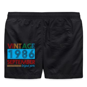 Millésime Septembre 1986 39 ans Cadeaux d’anniversaire - Short de bain - noir - Dos