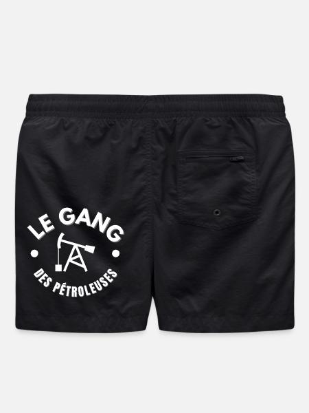 oil, drilling, oil well, Derrick - Swim Trunks - black