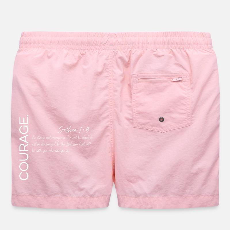 Courage - Josué 1:9 Conception chrétienne Short de bain