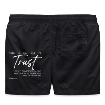 Il n’y a qu’un seul à qui faire confiance - Proverbes 3:5 - Short de bain - noir - Dos