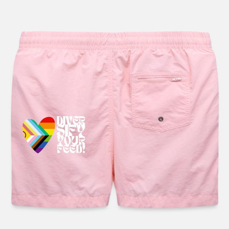 🌈♿ Diversify Your Feed–Progress Pride&Disability Badeshorts