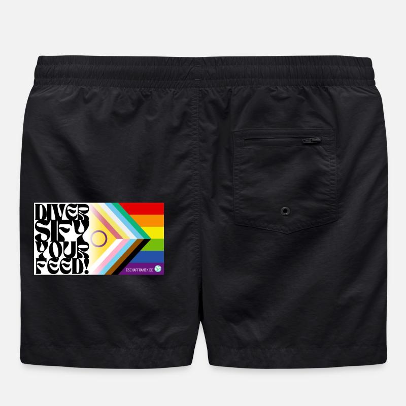 🌈♿ Pride & Disability – Including Flag - Swim Trunks - black