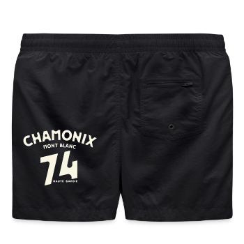 Logo Vintage Chamonix 14 Haute Savoie - Short de bain - noir - Dos