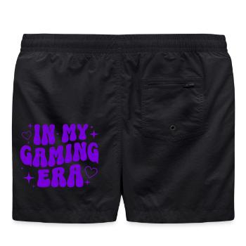 Cadeau de jeu Gamer Jeu vidéo Rétro - Short de bain - noir - Dos - AI Model Male 185 light (185cm)