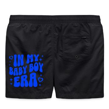 Baby Boy Geschenk Geburt Babyparty Mutter Sohn - Badeshorts - Schwarz - Hinten - AI Model Male 185 light (185cm)