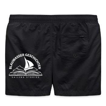 Blue Water Stories Logo - Short de bain - noir - Dos - AI Model Male 185 light (185cm)