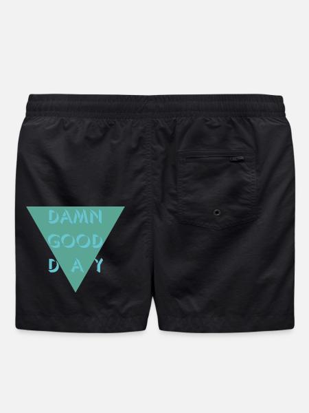 Damn Good Day - Swim Trunks - black