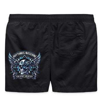 Rhythmus Maschine Schädel - Badeshorts - Schwarz - Hinten