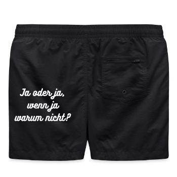 HN Ja oder ja, wenn ja warum nicht? - Badeshorts - Schwarz - Hinten