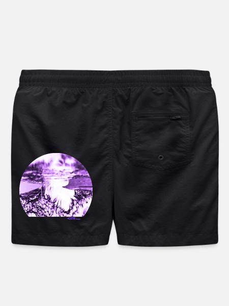 Lila Tattoo - Badeshorts - Schwarz