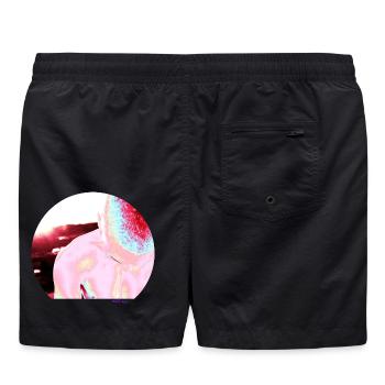 Regenbogen - Badeshorts - Schwarz - Hinten