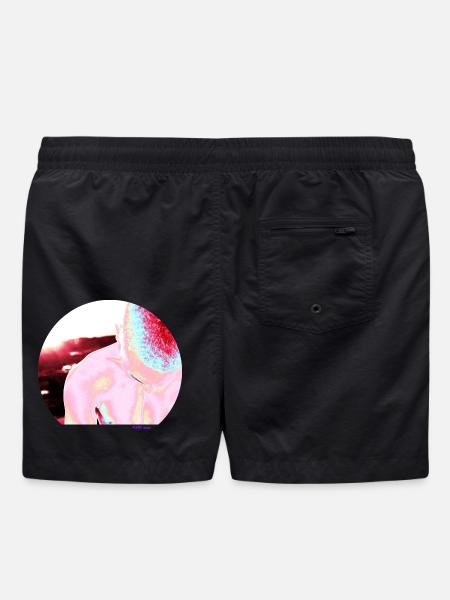 Regenbogen - Badeshorts - Schwarz