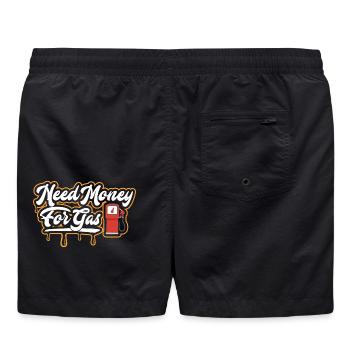 Need Money For Gas  - Badeshorts - Schwarz - Hinten