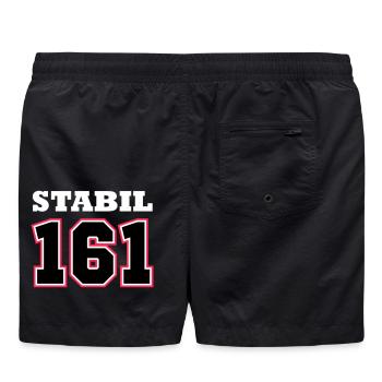 STABIL 161 - FOOTBALL RED - Badeshorts - Schwarz - Hinten