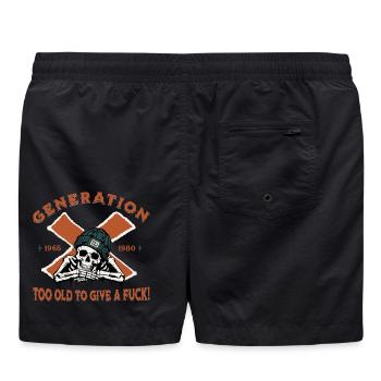 Generation X - Vintage Design - Badeshorts - Schwarz - Hinten