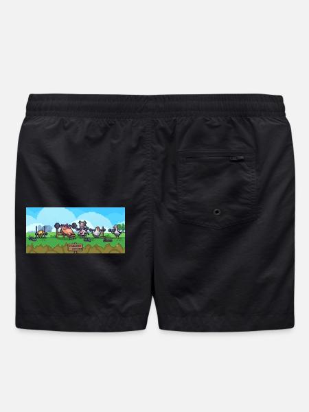 Peasant Gym Pixel Show - Swim Trunks - black