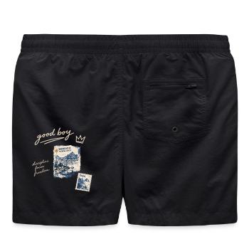 Good Boy Freiheit Reise-Stempel - Badeshorts - Schwarz - Hinten