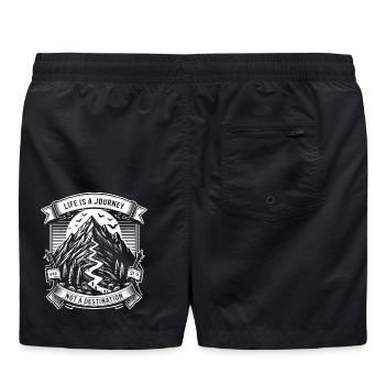 La vie est un voyage, pas une destination Design - Short de bain - noir - Dos - AI Model Male 185 light (185cm)