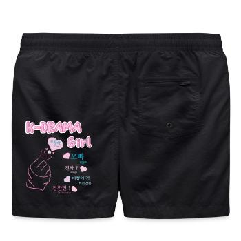 K-drama girl drame coréen songalag et hangul - Short de bain - noir - Dos