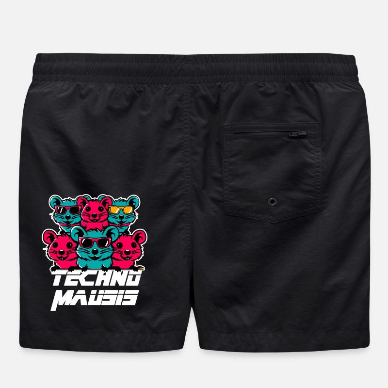 Techno Mausis - Swim Trunks - black
