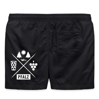 Pfälzer Mundart - Badeshorts - Schwarz - Hinten