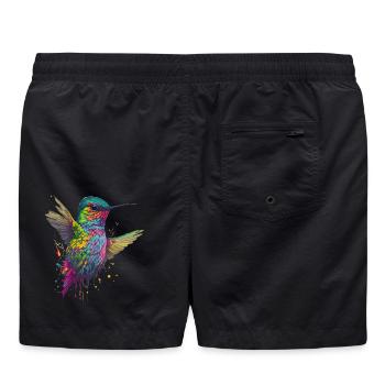 Explosion de couleurs Hummingbird Artwork - Short de bain - noir - Dos