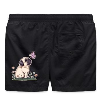 Carlin avec papillon - Short de bain - noir - Dos - AI Model Male 185 light (185cm)