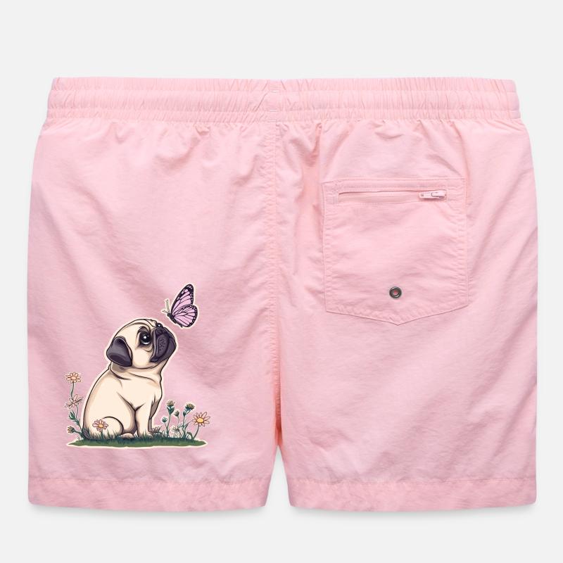 Mops mit Schmetterling Badeshorts