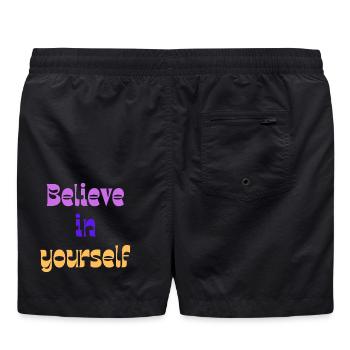 Croyez en vous Rétro Dégradé - Short de bain - noir - Dos