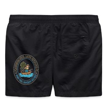 Deep Sea Line Unangler Patch - Swim Trunks - black - Back - AI Model Male 185 light (185cm)