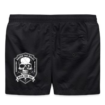 Motard Motard Chopper Briser les règles - Short de bain - noir - Dos