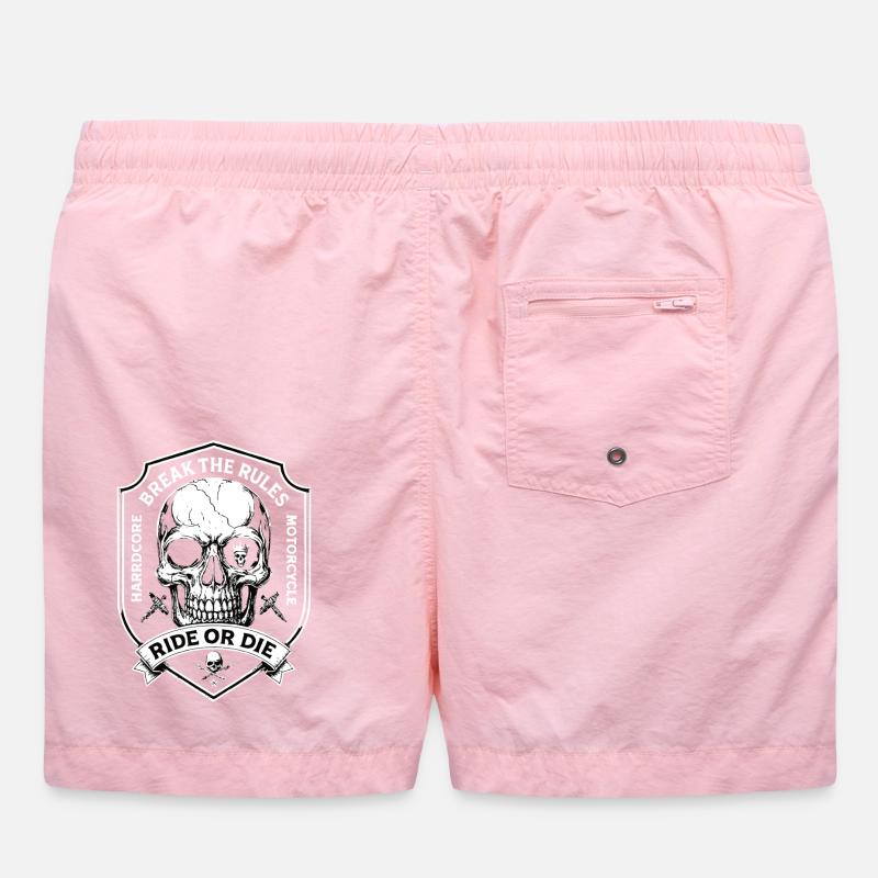 Motorradfahrer Biker Chopper Break The Rules  Badeshorts