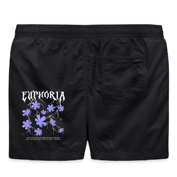 Euphorie Éclair Fleurs - Short de bain - noir - Dos - AI Model Male 185 light (185cm)
