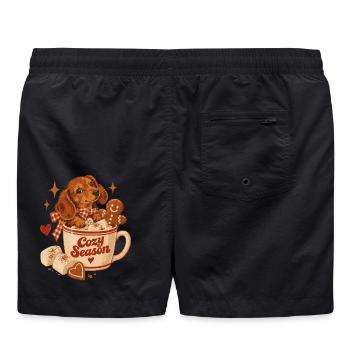 Cozy Season Dachshund - Badeshorts - Schwarz - Hinten