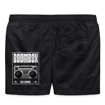 Boombox Old School – Radio rétro - Short de bain - noir - Dos