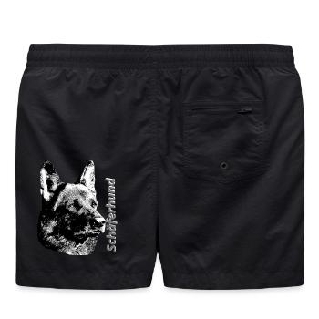 Chien de berger,Chien de chien,Chien de garde,Chiens - Short de bain - noir - Dos