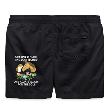 Cadeau d'amant de chien de cheval de chien - Short de bain - noir - Dos