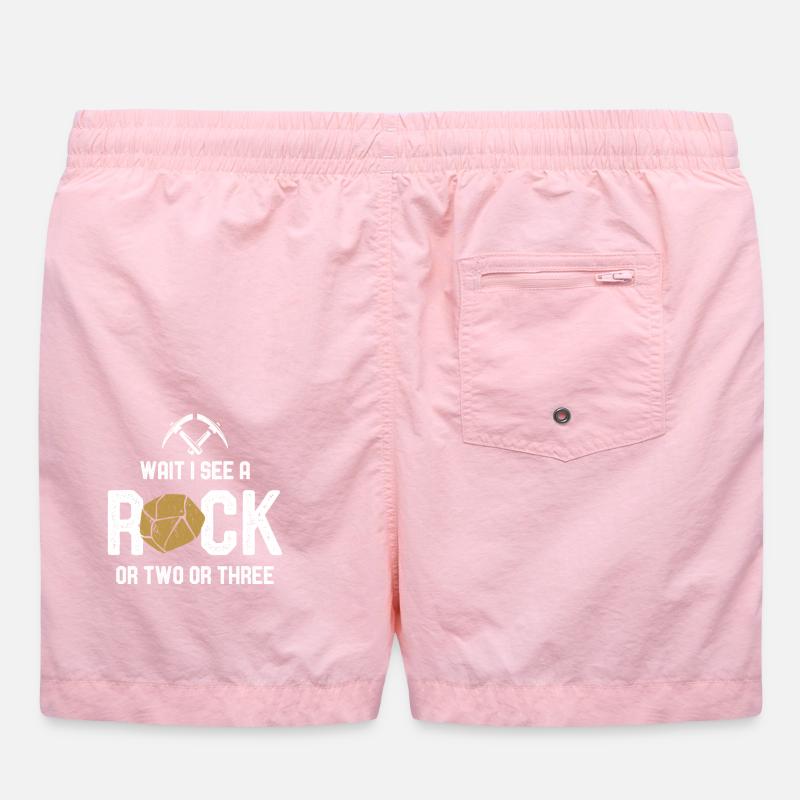 Wait I See A Rock Swim Trunks