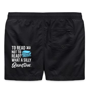 Bücher - Badeshorts - Schwarz - Hinten