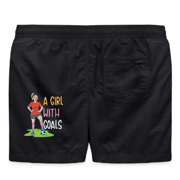 Cadeau football féminin - Short de bain - noir - Dos