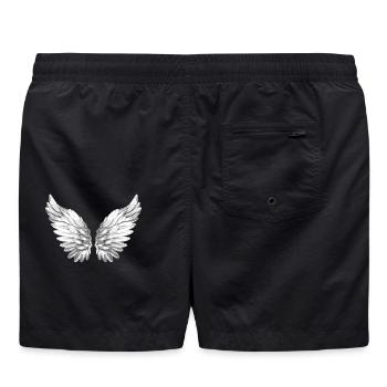 Ailes angéliques ailes anges aile blanc blanc - Short de bain - noir - Dos