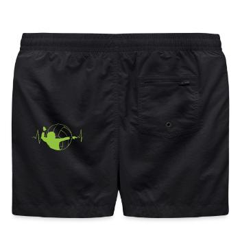 Volleyball Heartbeat - Badeshorts - Schwarz - Hinten