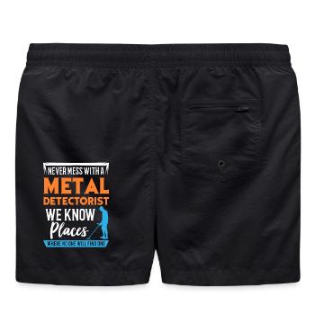 Cadeau d'accessoires pour sondes de détecteur de métaux - Short de bain - noir - Dos
