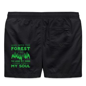 Camping - Into The Forest I Go - Swim Trunks - black - Back