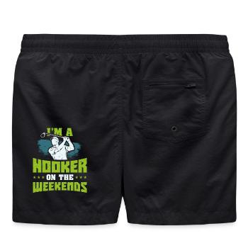 Golf - Badeshorts - Schwarz - Hinten