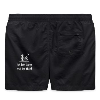 Wald Waldarbeiter Holzfäller - Badeshorts - Schwarz - Hinten