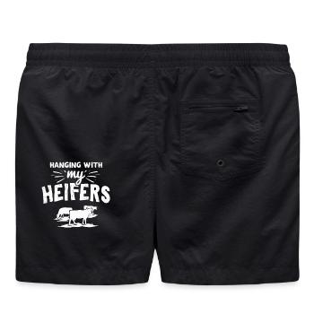 Cadeau de vaches fermières - Short de bain - noir - Dos