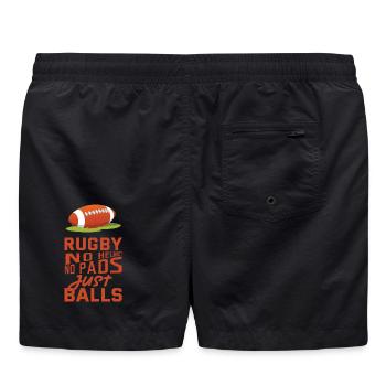 Rugby Sport Geschenk - Badeshorts - Schwarz - Hinten